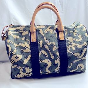 Camo Travel bag 14 x 7 1/4” 7 1/2 inches deep